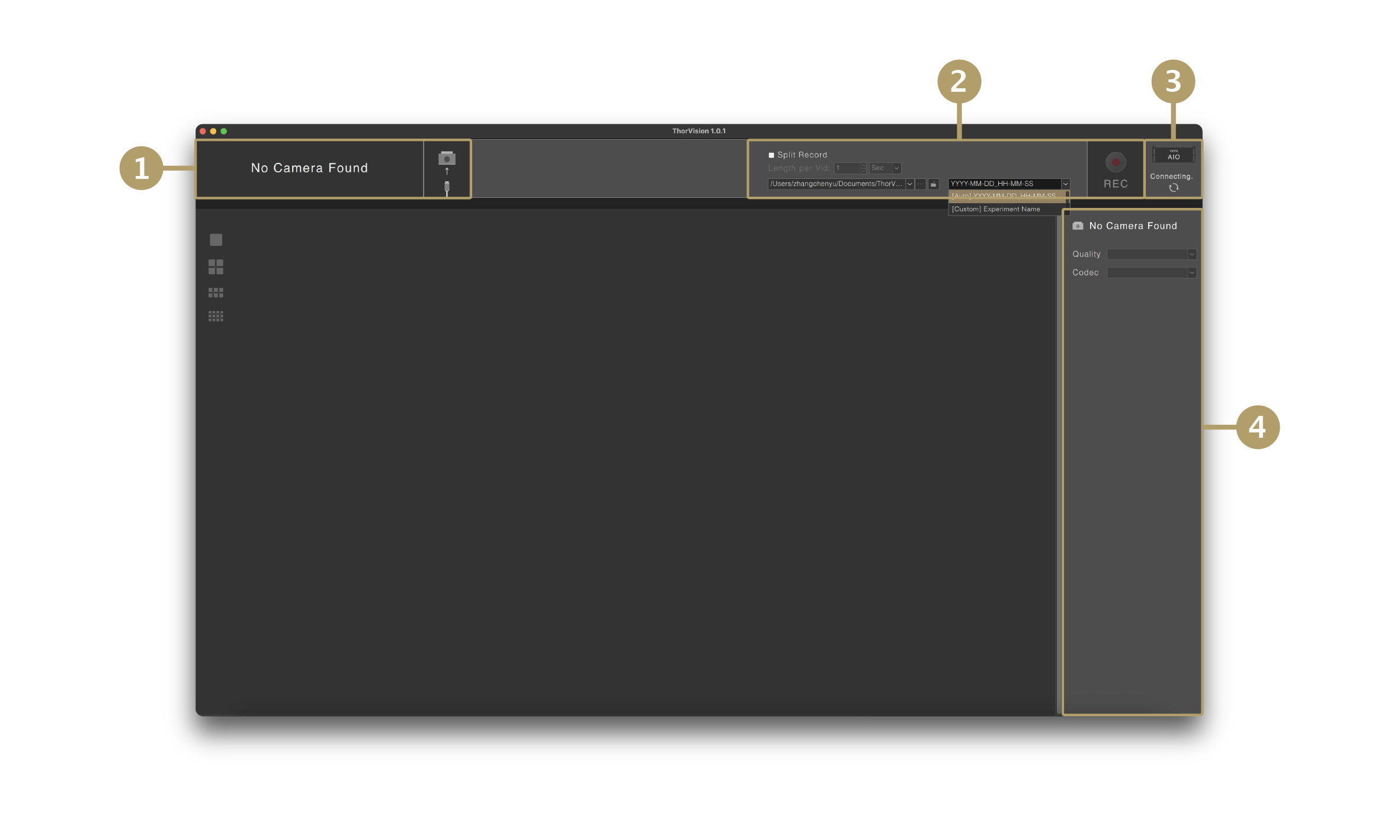 "No Camera UI Overview"